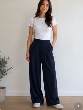 Kathy Ireland Navy Trousers Size 6